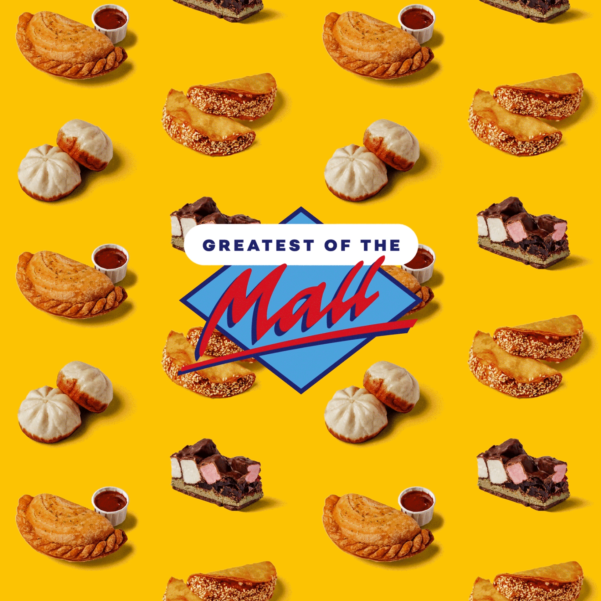 Greatest of the Mall animated snacks hero